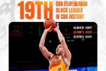 闫鹏飞生涯盖帽总数达435次 超越巴特尔 升至CBA历史盖帽榜第19位